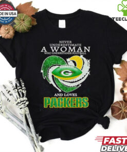 Official Never underestimate a woman who understands football and loves Packers shirt
