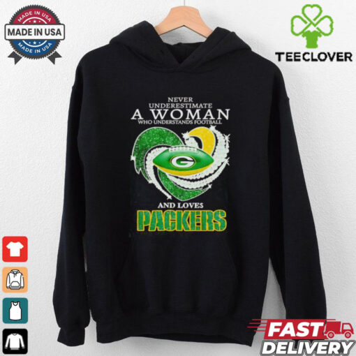 Official Never underestimate a woman who understands football and loves Packers shirt