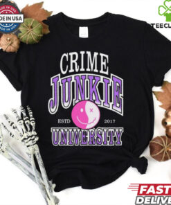 Official New CJ Crime Junkie ESTD 2017 University t shirt