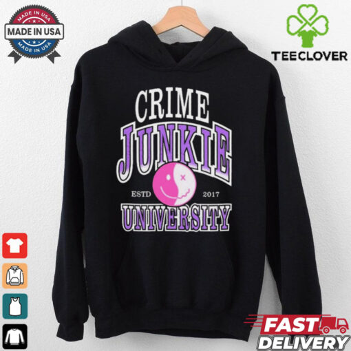 Official New CJ Crime Junkie ESTD 2017 University t shirt