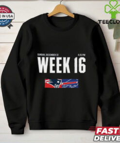 Official New England Patriots At Buffalo Bills Week 16 Sunday December 22 t shirt