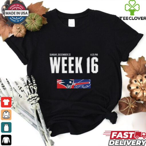 Official New England Patriots At Buffalo Bills Week 16 Sunday December 22 t shirt