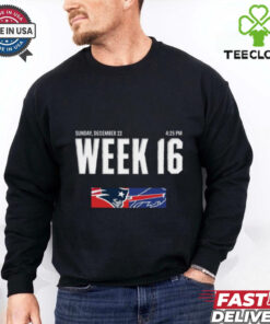 Official New England Patriots At Buffalo Bills Week 16 Sunday December 22 t shirt