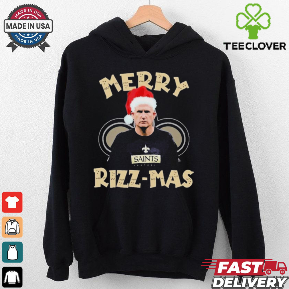 Official New Orleans Saints Happy Rizz Mas T Shirt Official New Orleans Saints Happy Rizz Mas T Shirt