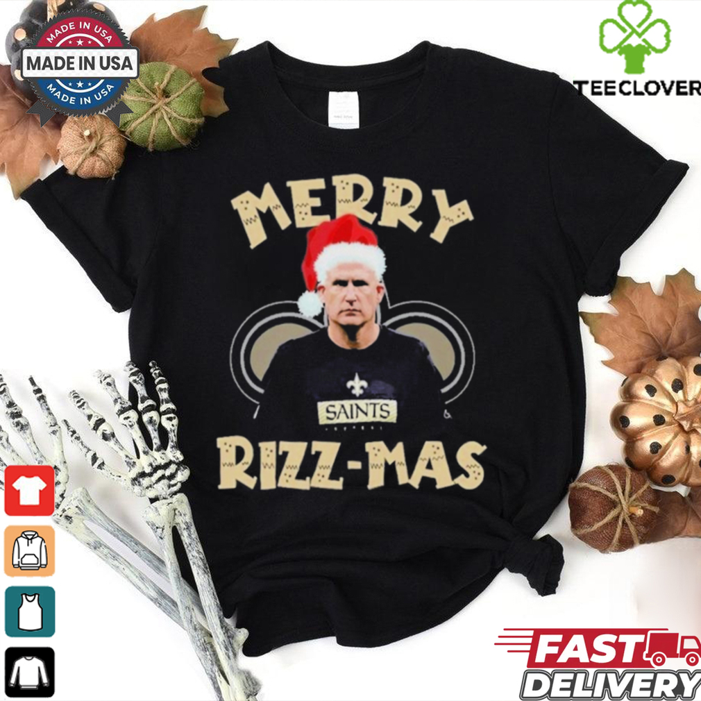 Official New Orleans Saints Happy Rizz Mas T Shirt Official New Orleans Saints Happy Rizz Mas T Shirt