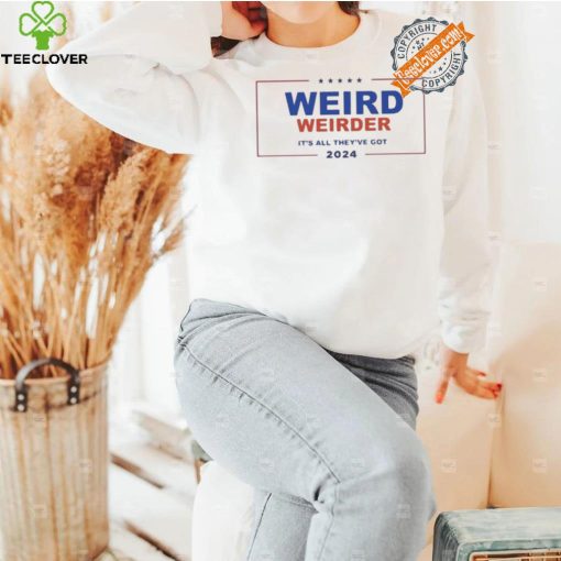 Official New Trump Vance logo Trump Is Weird Vance Is Weird It’s All They’ve Got 2024 T Shirt