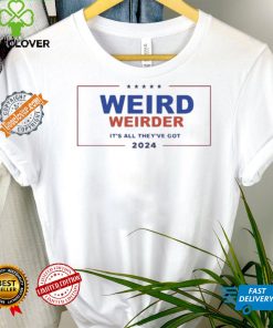 Official New Trump Vance logo Trump Is Weird Vance Is Weird It’s All They’ve Got 2024 T Shirt