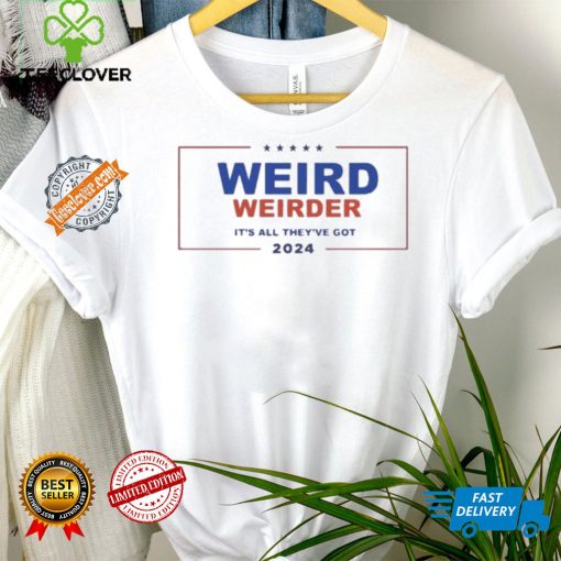 Official New Trump Vance logo Trump Is Weird Vance Is Weird It’s All They’ve Got 2024 T Shirt