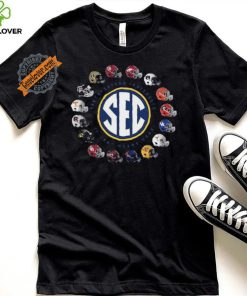 Official New World Graphics Adult Grey SEC Football Helmets shirt