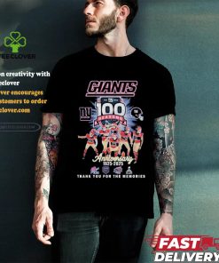 Official New York Giants 100 Seasons Anniversary 1925 2025 Thank You For The Memories T Shirt