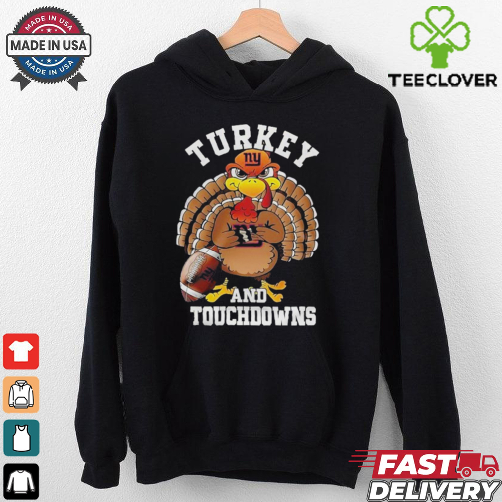 Official New York Giants Thanksgiving Cheers Turkey and Touchdowns Shirt Official New York Giants Thanksgiving Cheers Turkey and Touchdowns Shirt