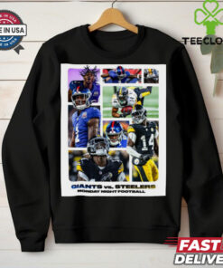 Official New York Giants Vs. Pittsburgh Steelers Monday Night Football A Battle Between Two Of The Best Young Receivers In The League Poster t shirt 3 Official New York Giants Vs. Pittsburgh Steelers Monday Night Football A Battle Between Two Of The Best Young Receivers In The League Poster t shirt
