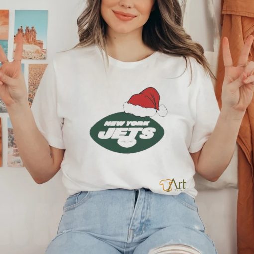Official New York Jets Santa Logo Christmas Holiday Shirt