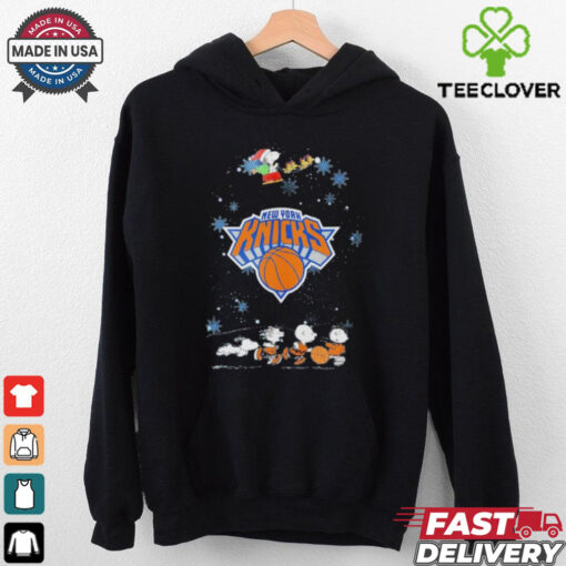 Official New York Knicks Snoopy Basketball Playtime Christmas Night Shirt