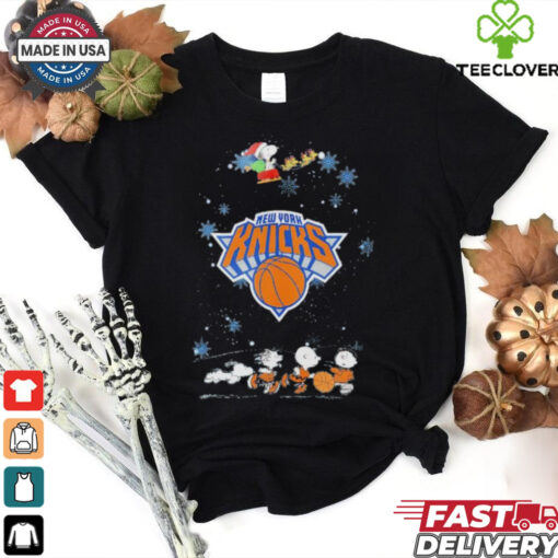 Official New York Knicks Snoopy Basketball Playtime Christmas Night Shirt