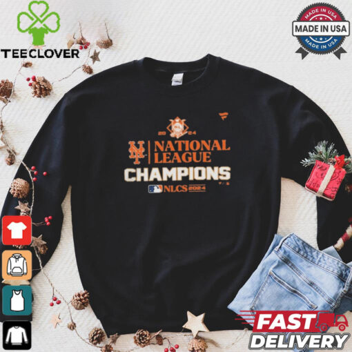 Official New York Mets 2024 NLCS National League Champions Locker Room Logo Tee Shirt