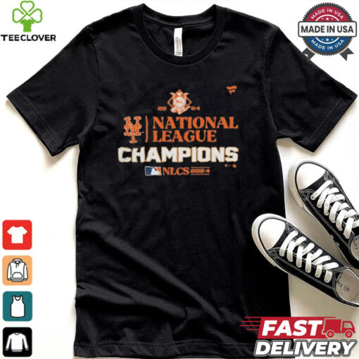 Official New York Mets 2024 NLCS National League Champions Locker Room Logo Tee Shirt