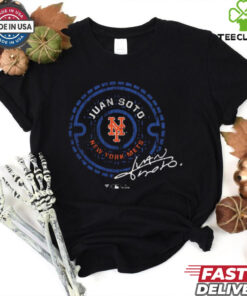 Official New York Mets MLB Juan Soto Seal Logo Signature Vintage t shirt