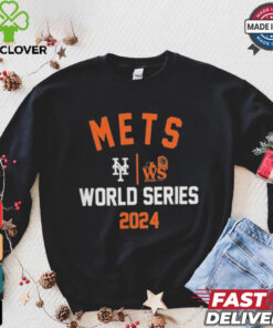 Official New York Mets Nike 2024 World Series Arched Lockup Shirt