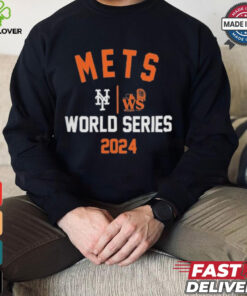 Official New York Mets Nike 2024 World Series Arched Lockup Shirt