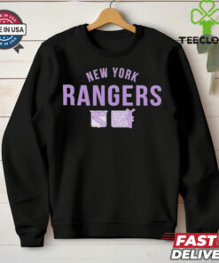 Official New York Rangers Richmond Resilient Hockey Fights Cancer Shirt