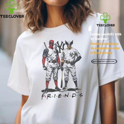 Official New York Yankees Friends Deadpool and Wolverine shirt
