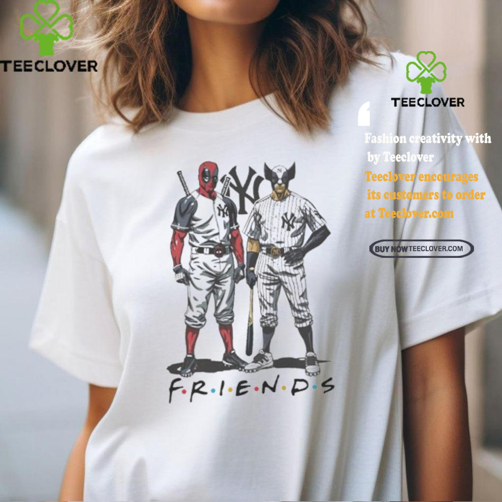 Official New York Yankees Friends Deadpool and Wolverine shirt Official New York Yankees Friends Deadpool and Wolverine shirt