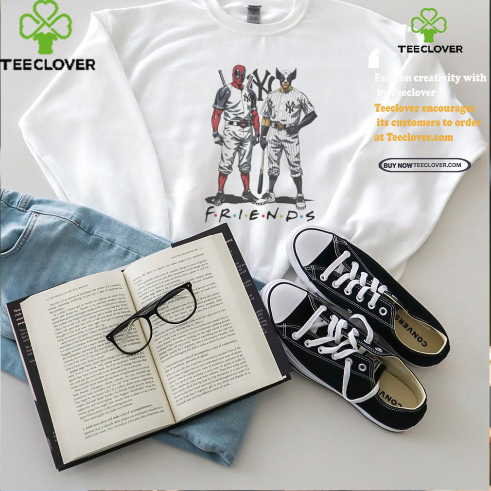 Official New York Yankees Friends Deadpool and Wolverine shirt Official New York Yankees Friends Deadpool and Wolverine shirt