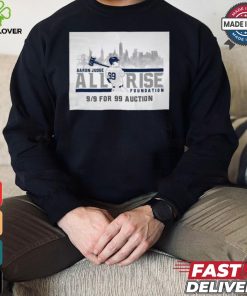 Official New York Yankees MLB Aaron Judge All Rise Foundation 9 9 For 99 Auction t shirt