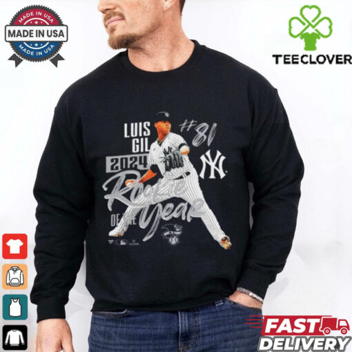 Official New York Yankees MLB Luis Gil 2024 American League Rookie Of The Year t shirt