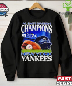 Official New York Yankees NL East Champions we own the ear helmet shirt