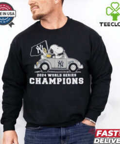 Official New York Yankees x Snoopy 2024 World Series Champions T Shirt 3 Official New York Yankees x Snoopy 2024 World Series Champions T Shirt
