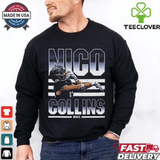 Official Nico Collins Houston Texans NFL Football 2024 Dance Painting t shirt