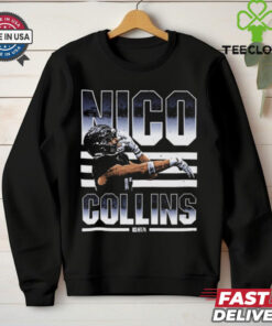 Official Nico Collins Houston Texans NFL Football 2024 Dance Painting t shirt