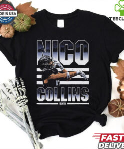 Official Nico Collins Houston Texans NFL Football 2024 Dance Painting t shirt