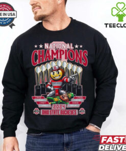 Official Nine Times National Champions 2024 Ohio State Buckeyes NCAA Mascot Shirt