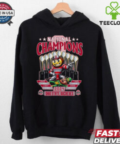 Official Nine Times National Champions 2024 Ohio State Buckeyes NCAA Mascot Shirt