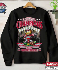 Official Nine Times National Champions 2024 Ohio State Buckeyes NCAA Mascot Shirt