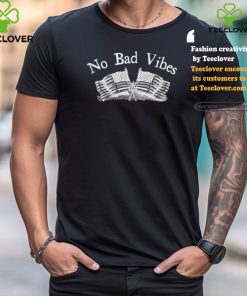 Official No bad vibes streetwear minimal art American flag vintage T shirt