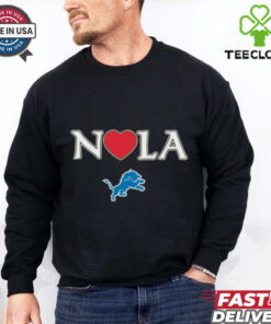 Official NOLA Strong Detroit Lions Shirt featuring a powerful design that combines team pride with support for the NOLA community, perfect for Lions fans showing solidarity.