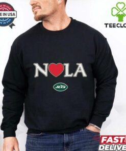 Official NOLA Strong New York Jets Shirt featuring a design that combines team pride with support for the NOLA community, perfect for Jets fans showing solidarity.