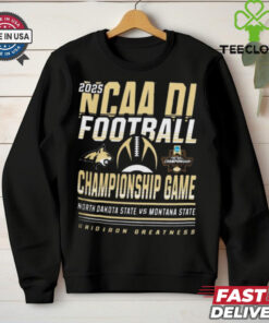 Official North Dakota State Bison Vs Montana State Bobcats 2025 NCAA DI Football Championship Game Grison Greatness t shirt