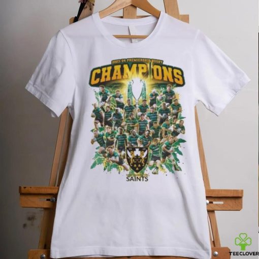 Official Northampton Saints 2023 24 Champions St Gustaf T Shirt