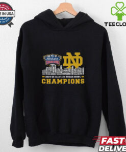 Official Notre Dame Fighting Irish 2024 25 Sugar Bowl Champions Celebrating T Shirts