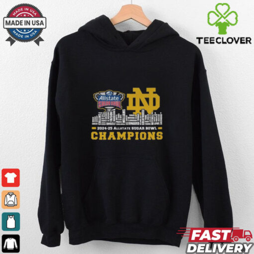 Official Notre Dame Fighting Irish 2024 25 Sugar Bowl Champions Celebrating T Shirts