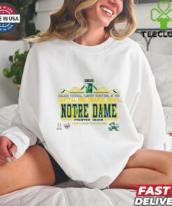 Official Notre Dame Fighting Irish 2025 College Football Playoff Semifinal At The Capital One Orange Bowl Hard Rock Stadium Art Deco Player t shirt