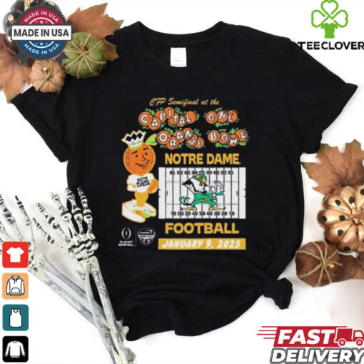 Official Notre Dame Fighting Irish CFP Semifinal At The 2025 Capital One Orange Bowl Bound Football Jan 9 t shirt
