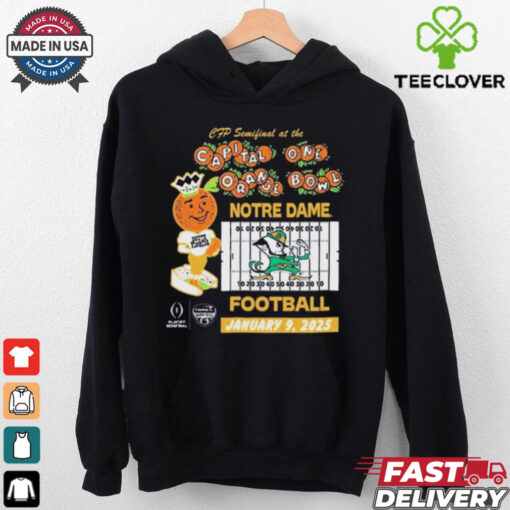 Official Notre Dame Fighting Irish CFP Semifinal At The 2025 Capital One Orange Bowl Bound Football Jan 9 t shirt