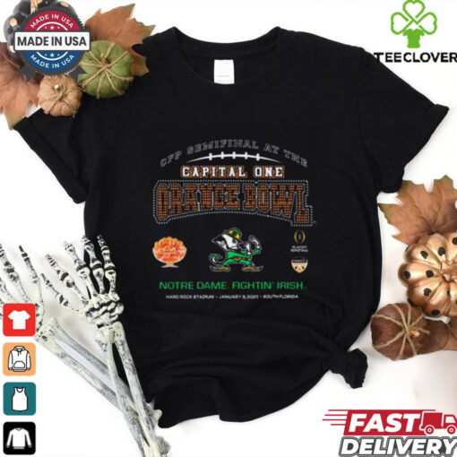 Official Notre Dame Fighting Irish CFP Semifinal At The Capital One Orange Bowl Hard Rock Stadium Jan 9 2025 South Florida t shirt