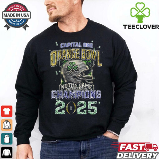 Official Notre Dame Fighting Irish Champions 2025 Diamond Heart T Shirts